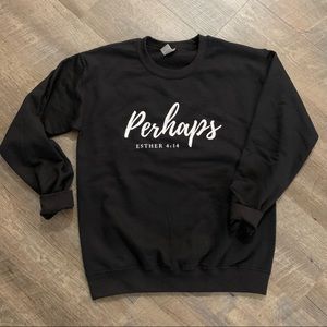 Black Crewneck Soft Sweatshirt Sweater Bible Verse